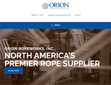 Tablet Screenshot of orionropeworks.com